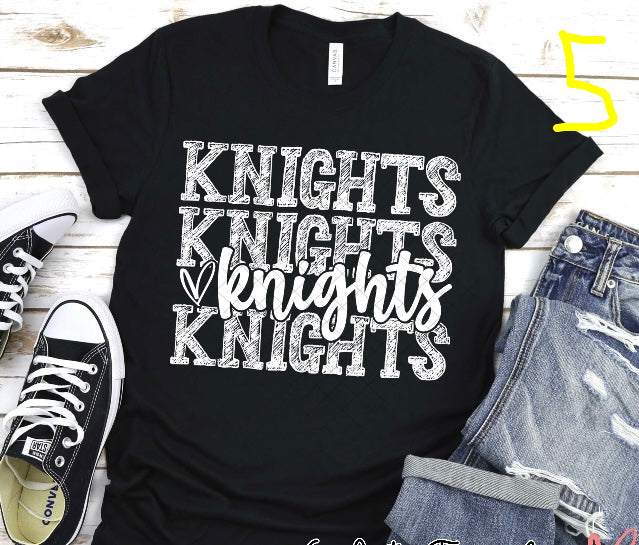 $10 KNIGHTS T-shirts- $25 sweatshirts
