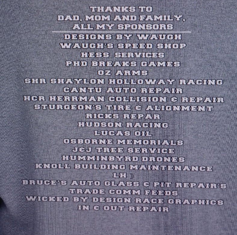 Parsons Racing Apparel