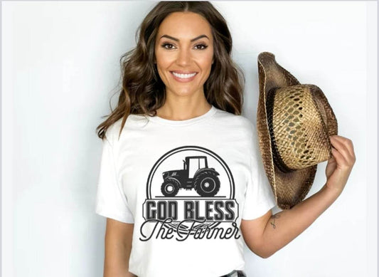 god bless the farmer tshirt