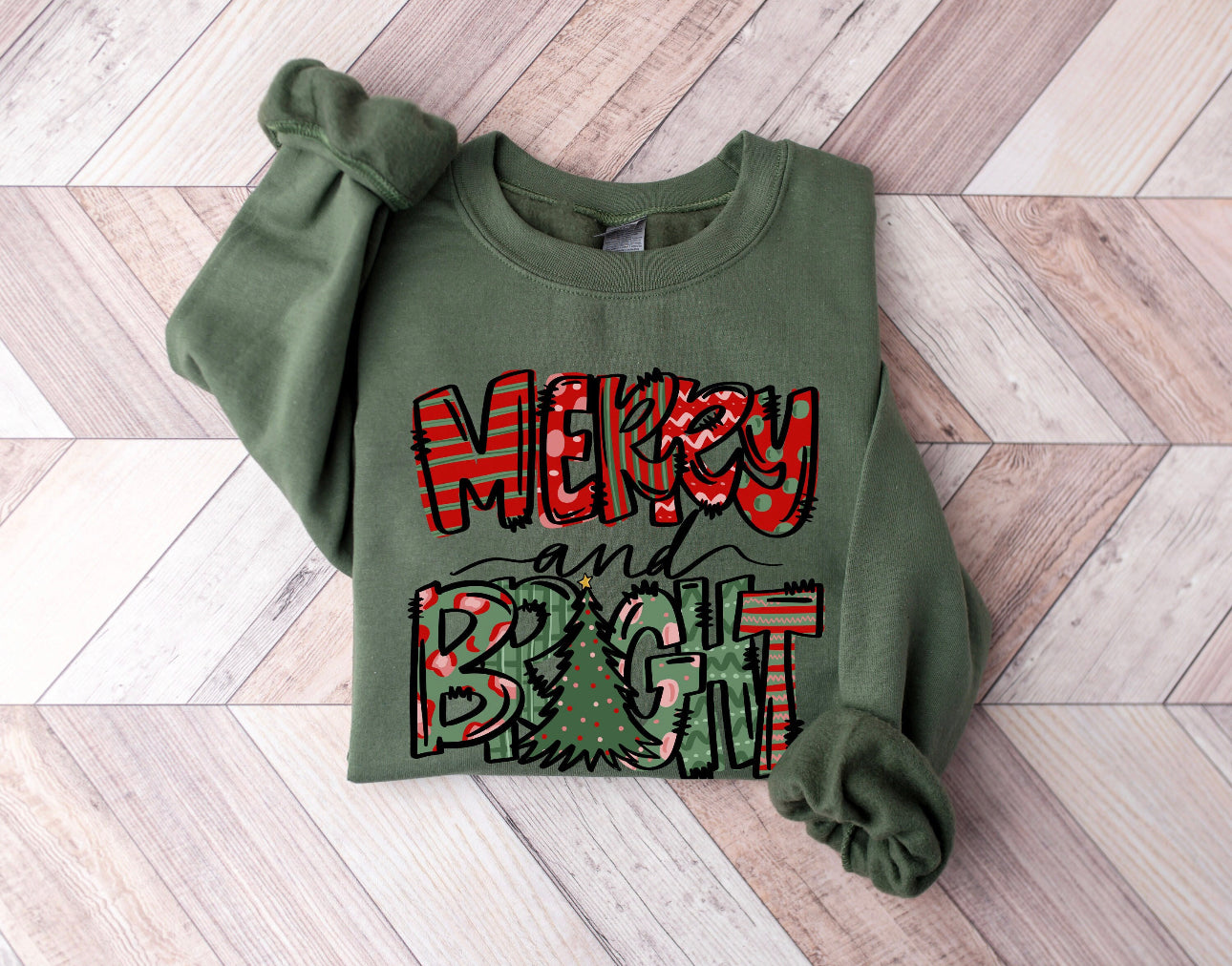 Merry Bright sweatshirts