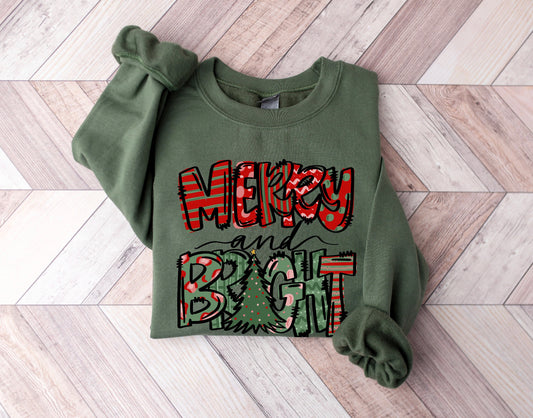 Merry Bright sweatshirts