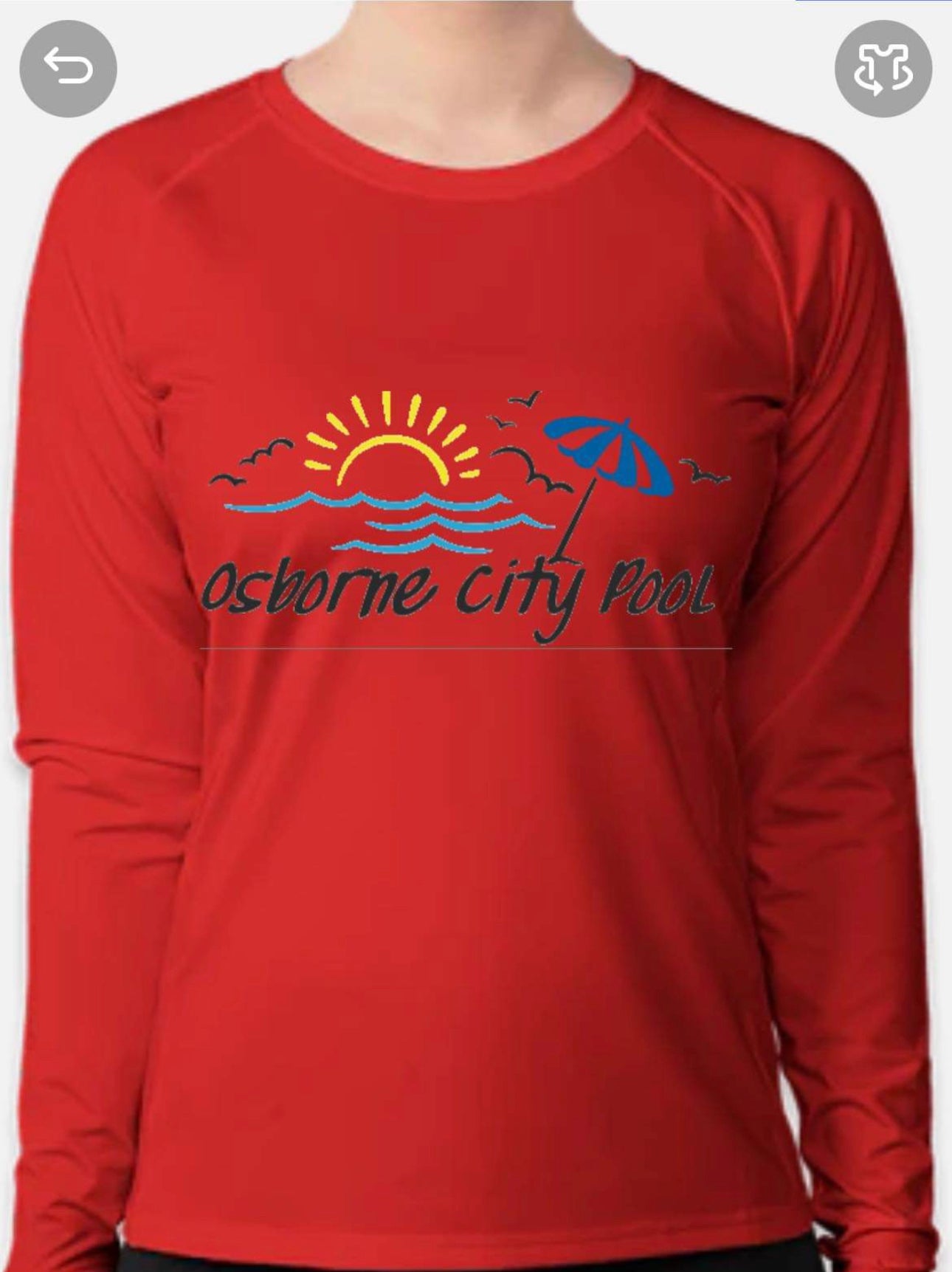 Osborne City Pool Employee Apparel only - text me last names that you want on the back. 785-346-8258