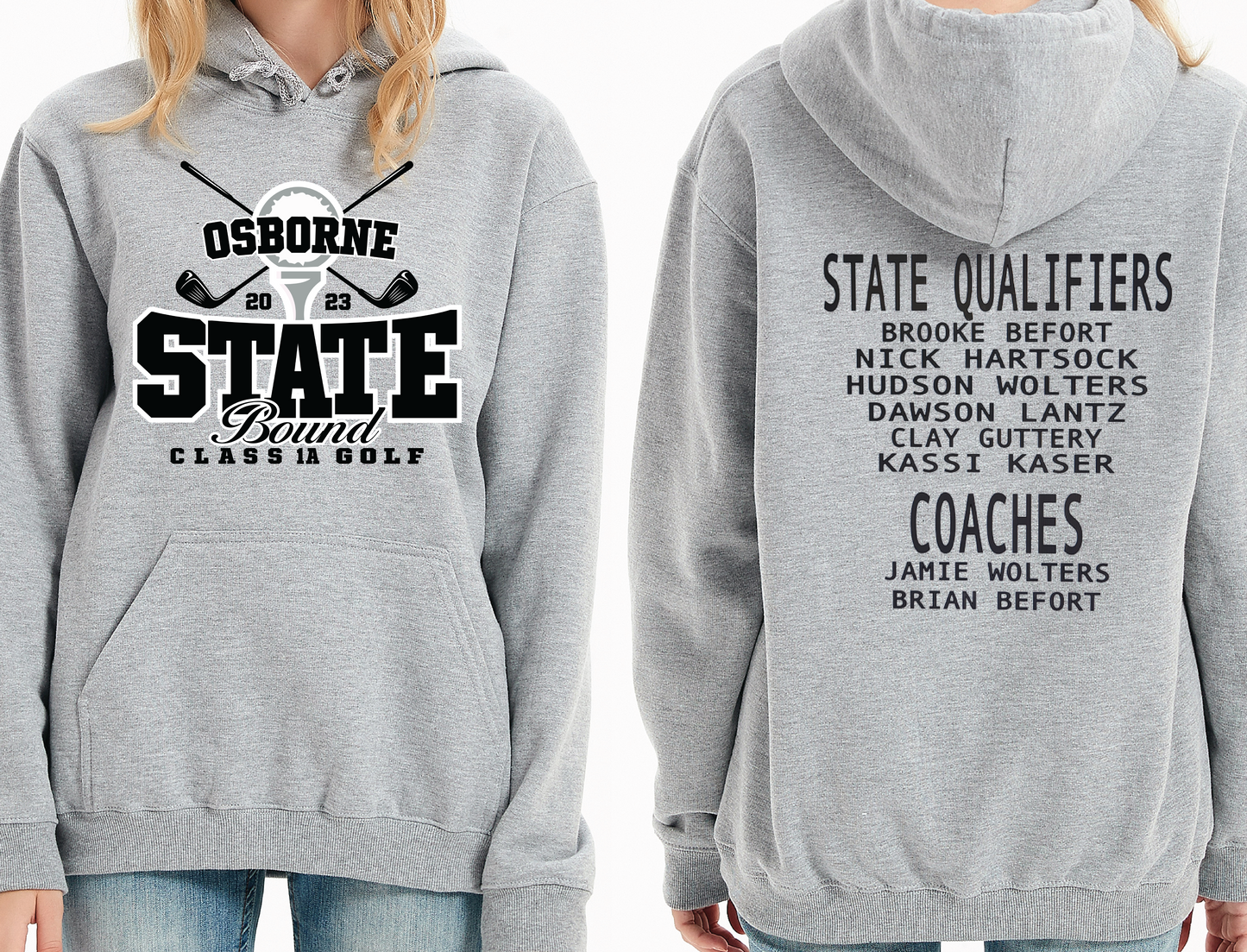 STATE BOUND GOLF SPORT GRAY HOODIE