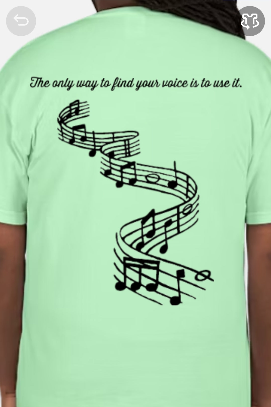 Osborne High School Vocal t-shirts, gildan softstyle brand - mint green