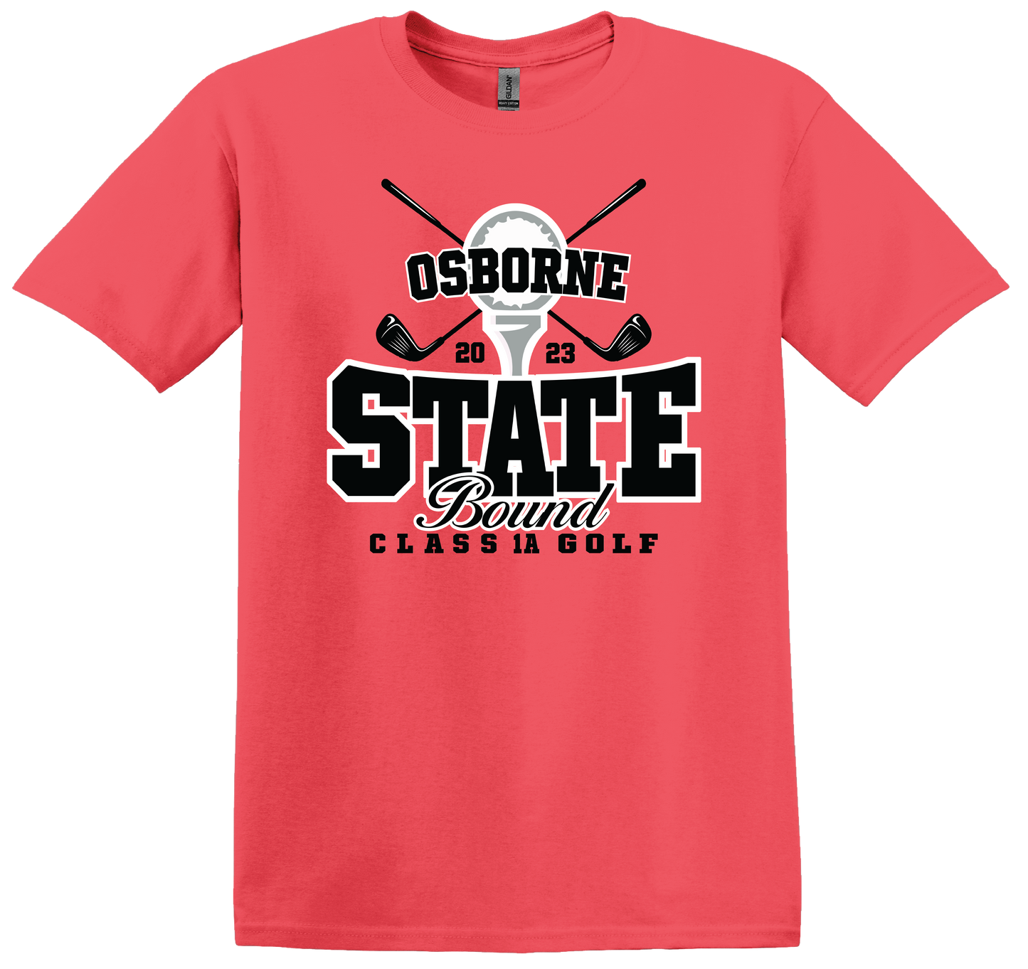 STATE BOUND GOLF T-SHIRT CORAL SILK COLOR