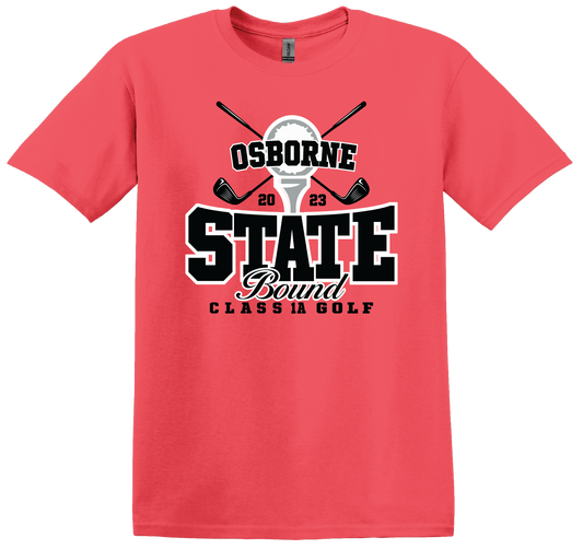 STATE BOUND GOLF T-SHIRT CORAL SILK COLOR