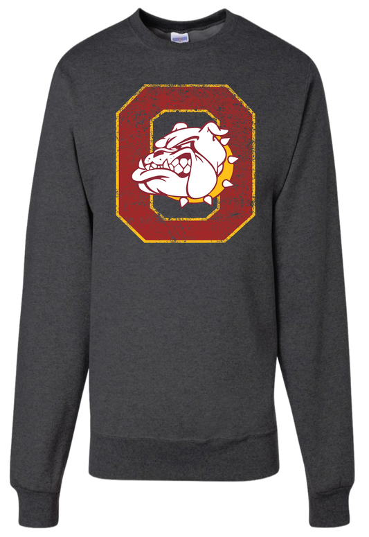 Jerzee Brand heather black with maroon distressed bulldog- offered many other colors