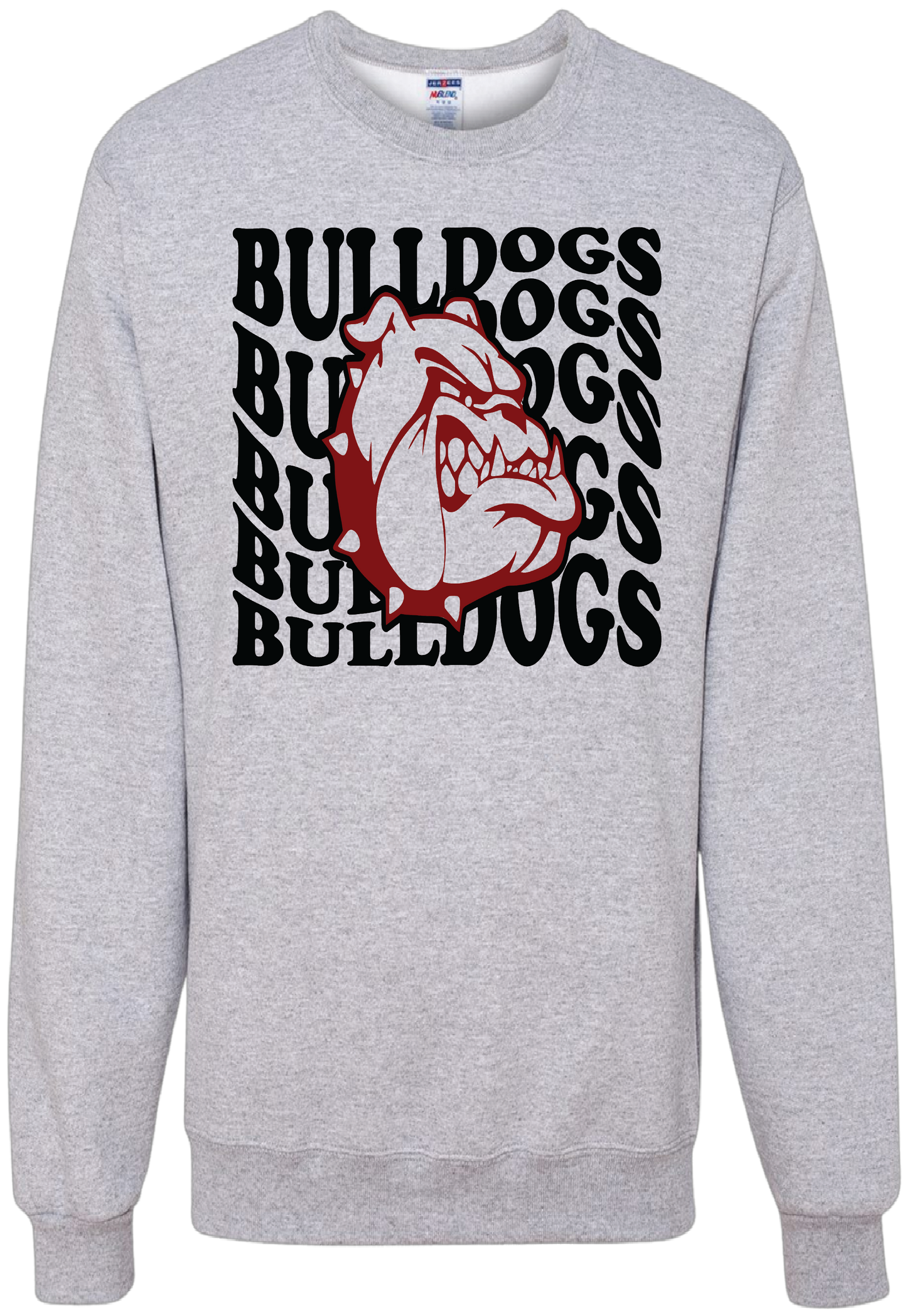 Gray jerzee sweatshirt with wavy bulldogs bulldogs