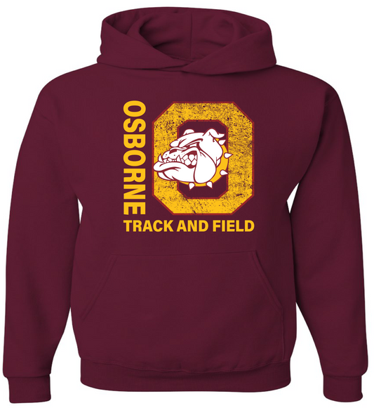 Maroon jerzee brand track hoodie