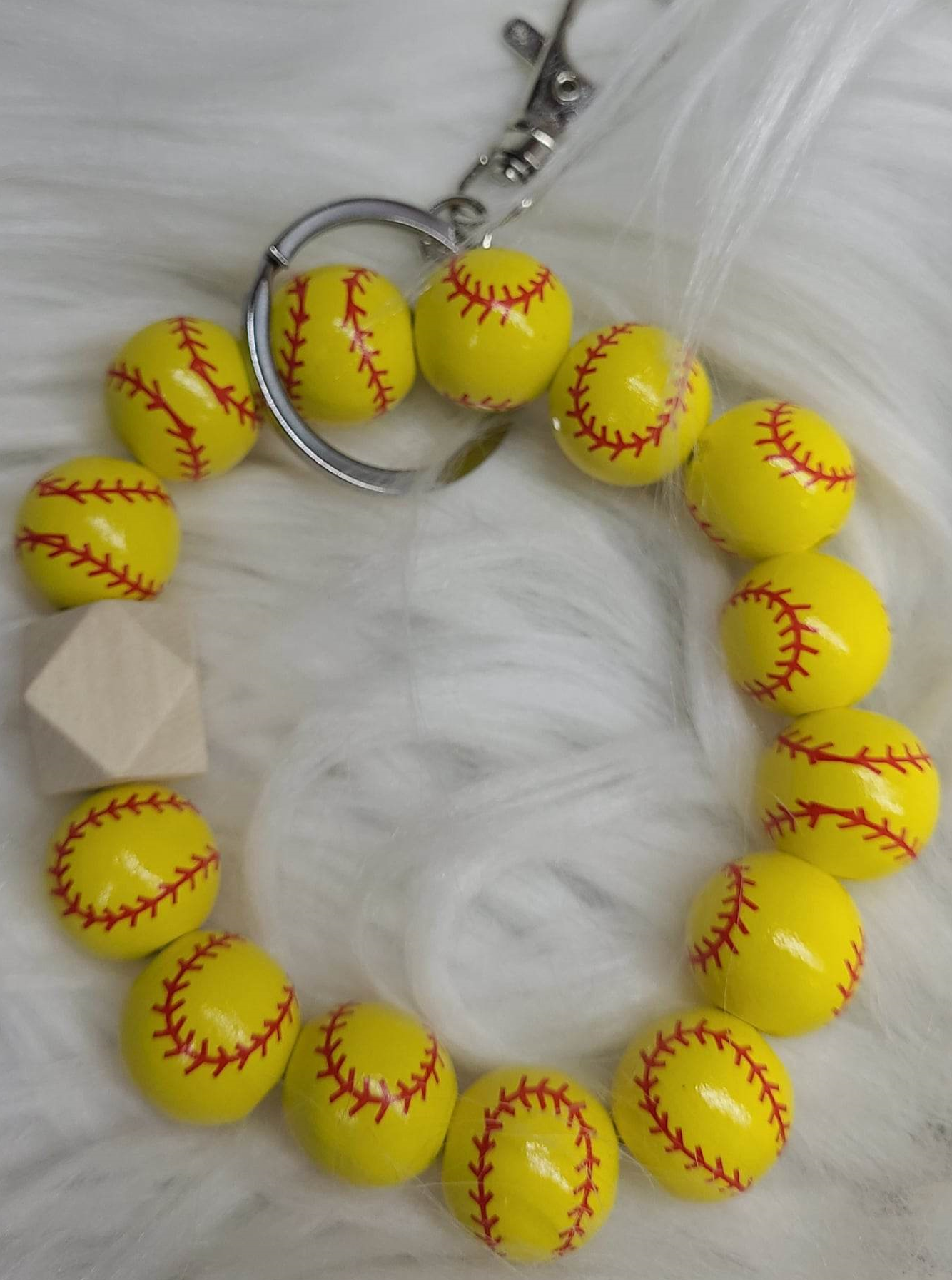 SOFTBALL KEYCHAIN BRACELET