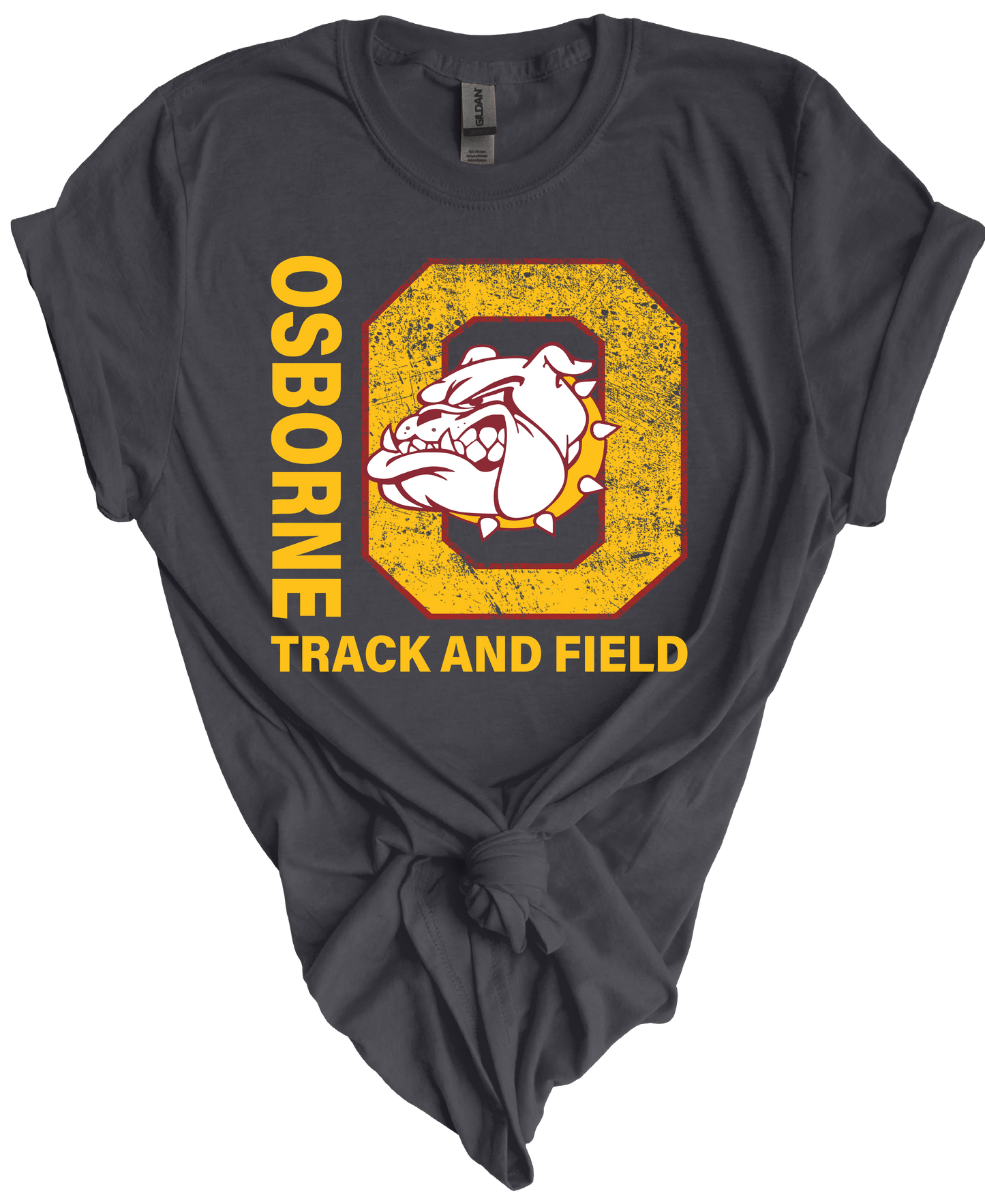 Short sleeve Gray Osborne Track and Field Tshirt