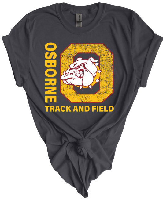 Short sleeve Gray Osborne Track and Field Tshirt