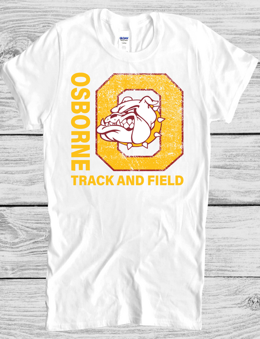 White gildan softstyle track tshirt